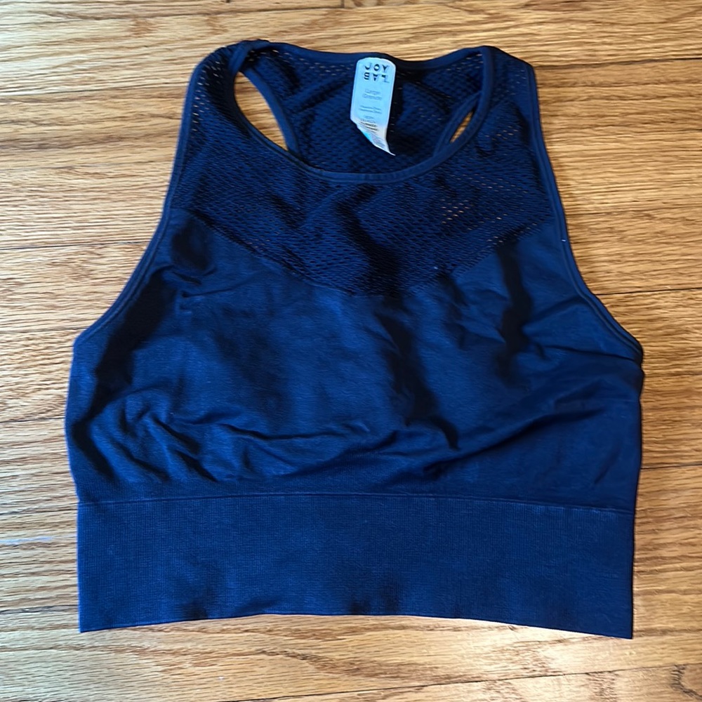 Stretchy Black Razor Back Mesh Workout Top